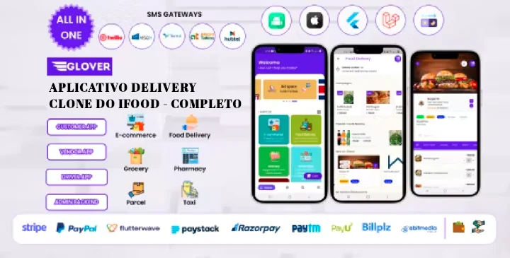 Aplicativo Delivery Grátis - Script Clone do Ifood | Aplicativos + Área Admin + Site