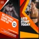 6 Modelos Stories e Feeds de Musculação em After Effects
