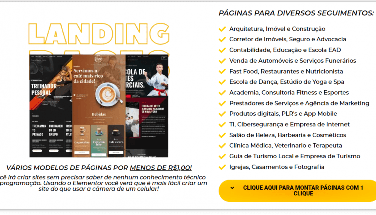 Pack com 47 Landing Pages