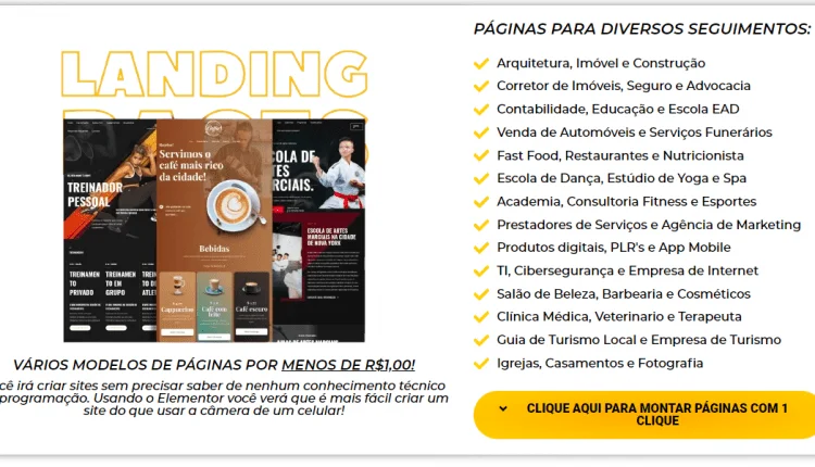 Pack com 47 Landing Pages