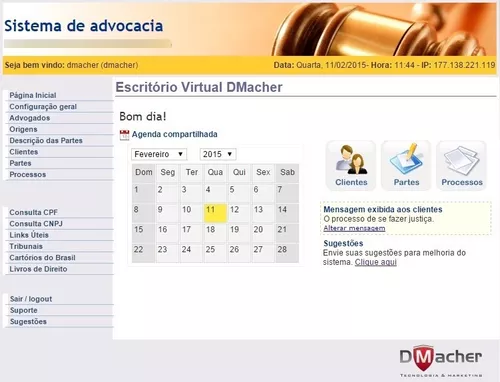 Sistema Para Escritorio De Advogados, Advocacia On Line